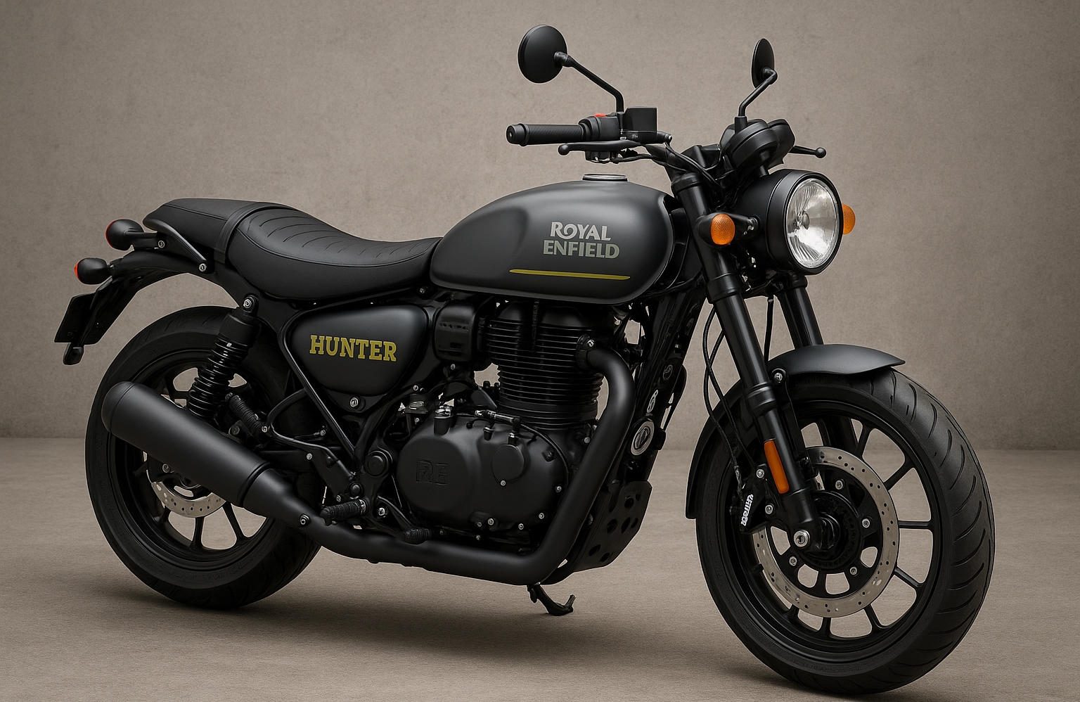 Royal Enfield Hunter 350 Graphite Grey Pic- Ai genrate
