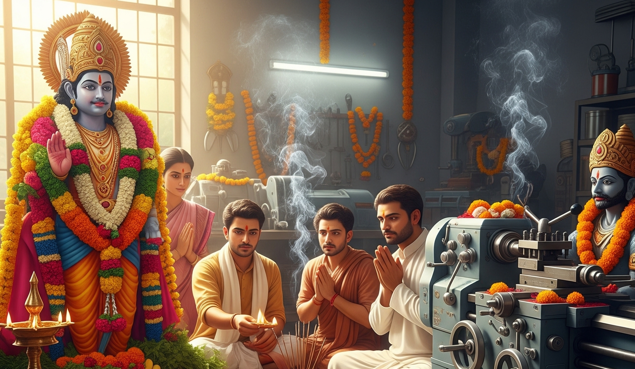 Vishwakarma Puja : Ai Generate photos